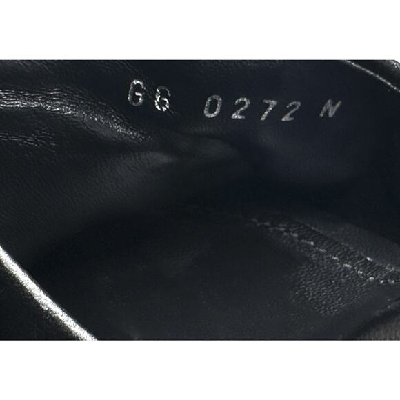 LOUIS VUITTON Revival Black Lambskin Embossed Monogram Heels Slides Mules 39 - Picture 6 of 8